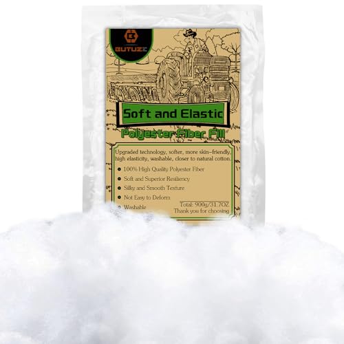 Image of BUTUZE 900g /32oz Polyfill Stuffing, (2.1oz-4.4lb) Fiberfill for Crafts, Polyester Fiber Fill, Premium Stuffing Fiber Fill for Stuffing Pillow and Home Decoration Projects