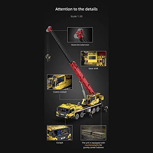 QIXIAOCYB XSUPER -C61081W Techniker Mobilkran mit Motor, 70 cm Umfang, 360 ° drehen, Mehrere räumliche Betriebsmodi… – Bild 8