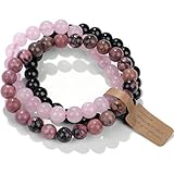 Edelsteinarmbänder Damen Echt Handgelenke können gestapelt werden Elastisches Armband Heilstein Stress Relief Power Stone Armband