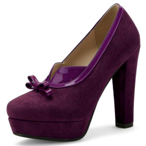 Image of SHODENSE Women Vintage Chunky Platform Loafers Pumps Tassel Round Closed Toe Slip On Suede Block High Heel Dress Loafer Shoes Buckle Strap Oxford Loafers Fringe Pump Dressy Chic Sexy Y2k 4-11 M US