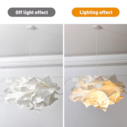 Image of Lamp Shades, Chandelier Shade, 16.5 inch x 16.5 inch Cloud Shape Chandelier Hanging Chandelier Light Fixture Light Shape Replacement for Chandeliers Wedding Decor