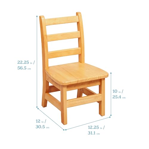 Image of ECR4Kids 24in x 48in Rectangular Hardwood Table with 20in Legs and Four 10in Chair, Kids Furniture, Honey