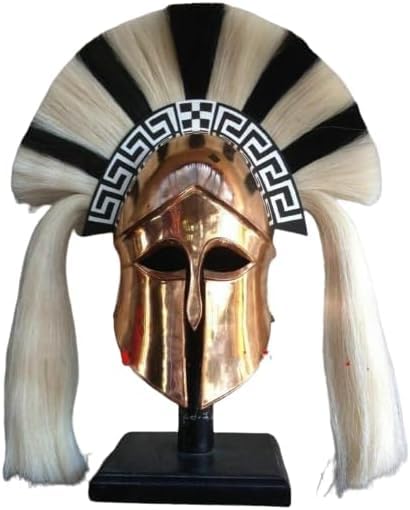 Greek Corinthian Hoplite Helmet with Plume Medieval Armour for Roleplay Cosplay Battle War Costume Reenactment & Home Decor Use-image-35