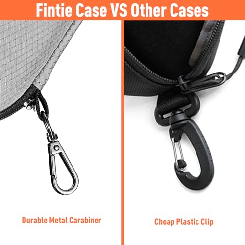 Image of FINTIE Sunglasses Case, Hard EVA Shell Shockproof Sport Glasses Case with Metal Carabiner Travel Zipper Eyeglasses Holder