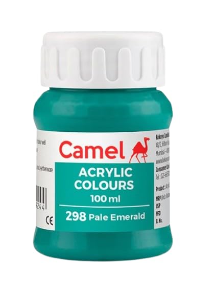 Image of Acrylic Colour 100ML - Versatile, Permanent, and Skin-Friendly Paint for Multiple Surfaces | (Pale Emerald 298)