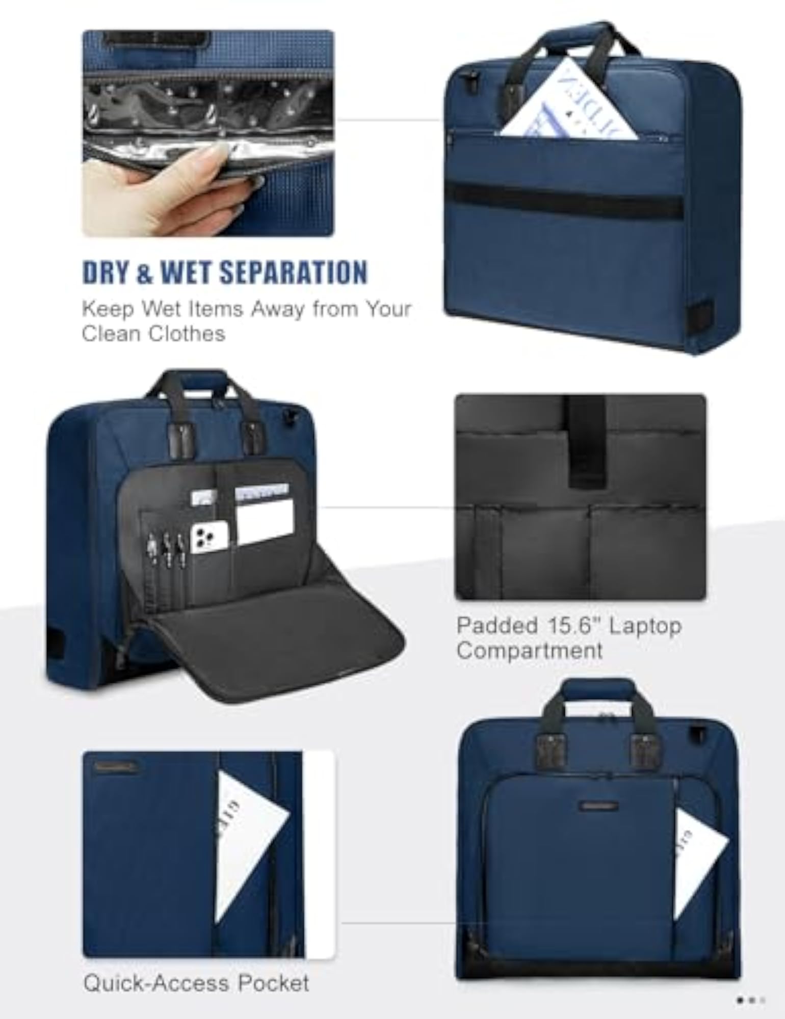 Garment Bag for Travel Large Leather Carry On
