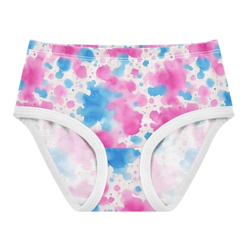 Joisal Pattern Toddler Girls Underwear 2t Cotton Panties Little Girl Abstract Pink Blue Splashes Kids Briefs Undies