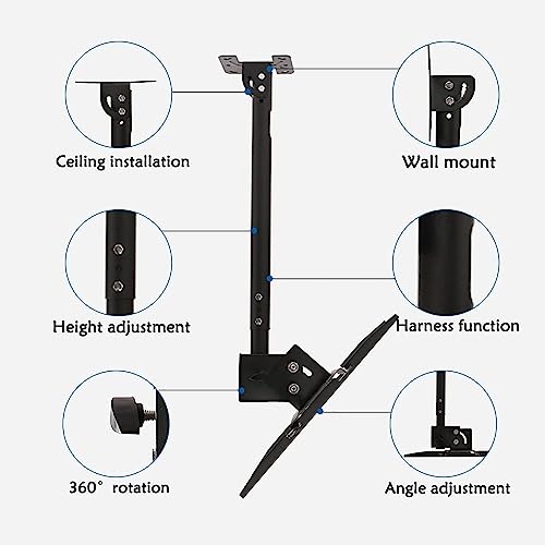 Support plafond TV 40-80 pouces orientable et inclinable pour grand écran LED