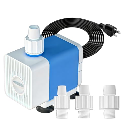 Image of Fountain Pumps 400GPH Submersible Water Pump Outdoor with 5.9ft. High Lift | with 6.5ft. Power Cord, Small Aquarium Water Pump for Ponds, Fountains, Graden, Water feature, Fish Tank