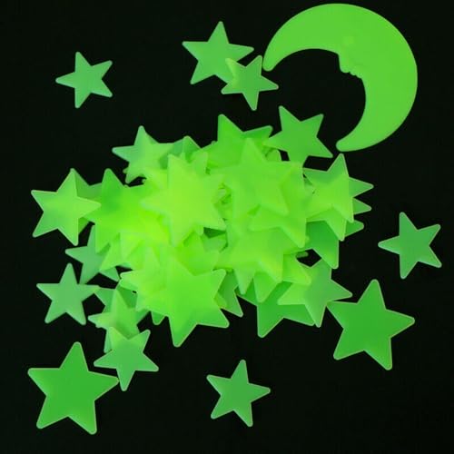 Stickers Glow In The Dark Estrellas Y Luna Para Pared miniatura 2