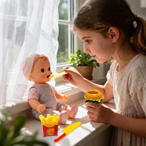 Kids Meals, Fake French Fries Toys, Fast Food Play Kitchen, Interactive Playtime Experience, Teaches Sharing Social Skills, Learning & Education Items, Colorful Set for Boys Girls Baby Student – Image 3