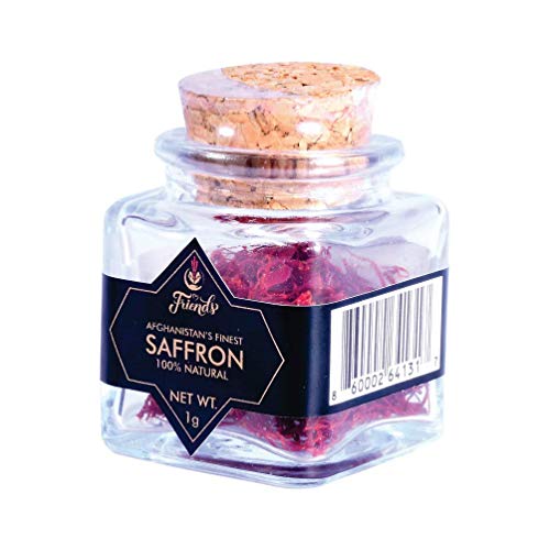 Friends Saffron Threads | Afghanistan's Finest Saffron Spice | Highest Quality Saffron for Italian Risotto, Spanish Paella, Indian Basmati Rice, Persian Tea & Desserts.(1Gram)