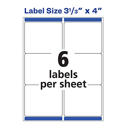 Avery Shipping Address Labels, Laser Printers, 3,000 Labels, 3-1/3X4 Labels, Permanent Adhesive, Trueblock (5-Pack 5164) #TOP4