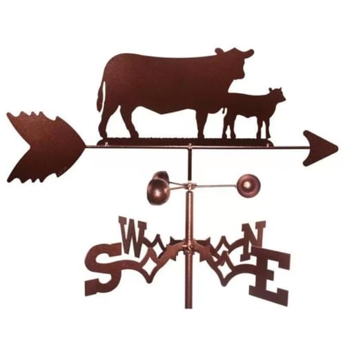 Veleta de Acero Inoxidable con Forma de Gallo para jardín, Granero, decoración de techos y escenas de Granja (c)
