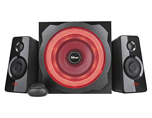 Trust Tytan Gaming GXT 4628 Thunder Set di Altoparlanti da Gioco 2.1 con Subwoofer Illuminato a LED Rosso