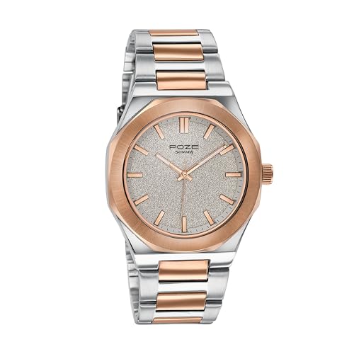 Image of Sonata Bi Metal Breeze Quartz Multicolor Round Dial Men's Watch | Stainless Steel Material | Multi Color Band - SP70071KM01