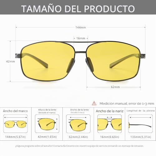 Miniatura 6 de Sungait Gafas De Sol Rectangulares Ultraligeras Para Hombre Polarizadas Protección Uv400 Cat 3
