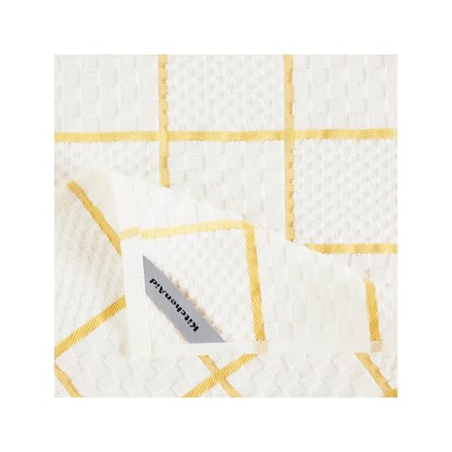 KITCHENAID Quilted Cotton Terry Cloth Oven Mitt, Pot Holder, Kitchen Towel 4-Pack Set, Heat Resistant, Silicone Grip, 16"x26", 7"x13" & 7"x10", Butter Yellow - image 7