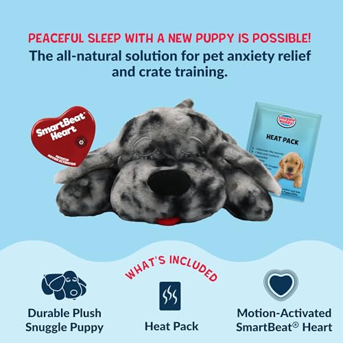 Image of Snuggle Puppy Heartbeat Toy, Calming Comfort, Breed Buddies Blue Merle