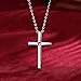 XOYOYZU Birthstone Small Cross Pendant Necklace for Women with AAAAA Sparkly Zircon Birthday Gifts for Women Fashion Jewelry 10