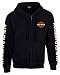 Harley-Davidson Men's Hooded Sweatshirt, Bar & Shield Zip, Black 30299142 (XL)