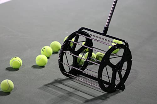Tennis Ball Hopper for Tennis Coaches and Players, Schools and Clubs, Tennis Court Equipment/Accessory (55 Balls Capacity Wheel Roll-Over) - Image 3