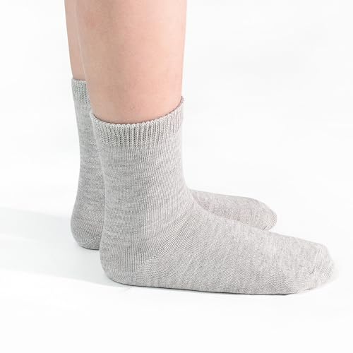 12 Pair Toddler Socks Boys Crew Socks Kids Athletic Mid Cut Sock Multipack for Boy Girls 1-14 Years4