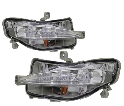 Replacement For Toyota 2017 2018 2019 Corolla LE Eco/LE/XLE LED Daytime Running Lamp Assembly with Bulb Right&Left/Passenger&Driver Side TO2563102 TO2562102, 81430-02020 81440-02020 CAPA