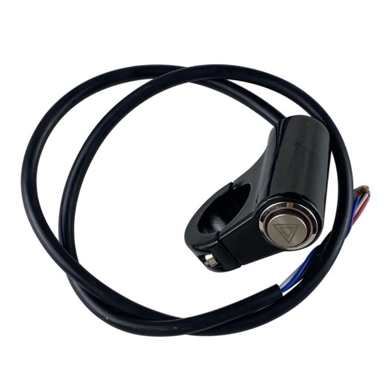 Interruptor de motocicleta para luz de peligro y botón LED de manillar universal 5