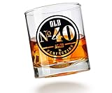 Vaso de whisky para hombre con 40 cumpleaños para él, amigo