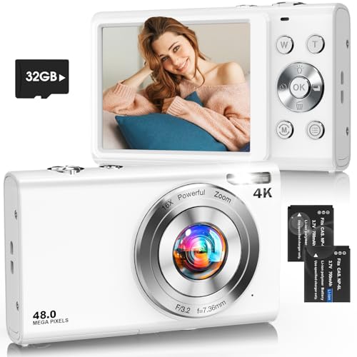 Digital Camera,4K 48MP UHD Vlogging Camera with Autofocus,16X Digital Zoom