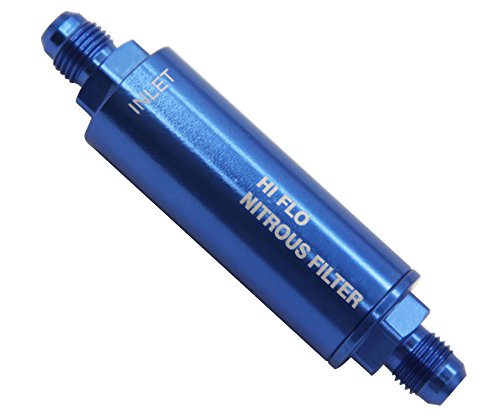 Nitrous And Fuel Filters Anodized Billet Aluminum 15552N-O-S Nit140 Micron Blue (6An) #TOP9
