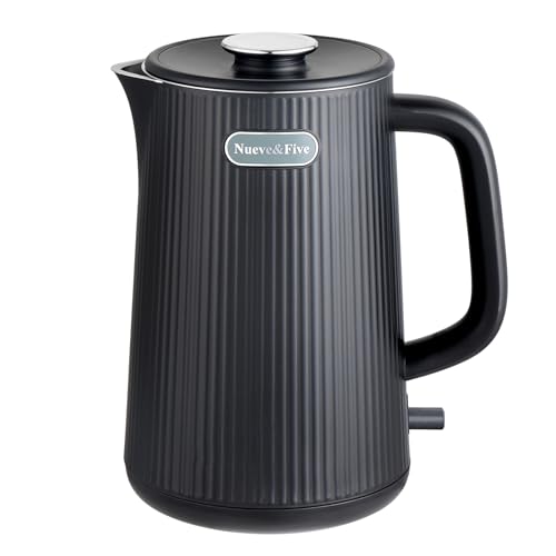 Reviews de Teteras de té caliente favoritos de las personas. 47 Nueve&Five - Hervidor eléctrico grande de 1,7 l (57 onzas) perfecto para más de 7 tazas de té y café, 2 cuartos de tetera eléctrica grande de doble pared, apagado automático,...