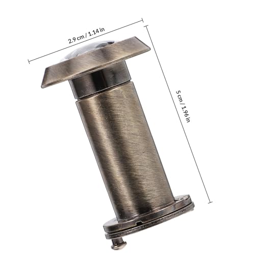 Ojo de pez para puerta Tofficu gran angular 200° lente HD vidrio con cubierta de privacidad latón antiguo 16mm diámetro 40-63mm para seguridad en hogar y oficina miniatura 2