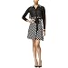 NY Collection Women's Long Sleeve Pointed Collar Popover Shirtdress with Tie At Waist