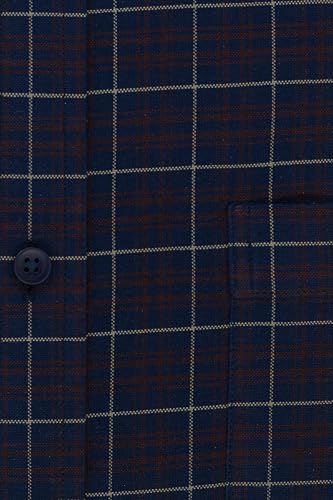 Image of 7-DAYS Men's Premium Check Shirt - 100% Cotton, Tailored Fit (Between Slim & Regular), Full Sleeve, with Pocket - Smart Office & Casual Look