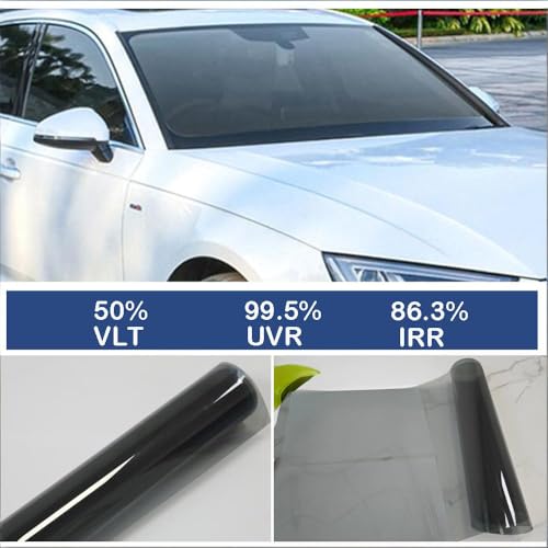 Vinilo para ventanas coche 50% VLT Black Tint 39.37" x 59.06" miniatura 2