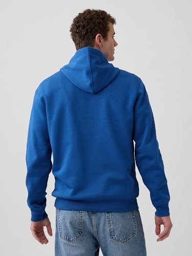 Image of Gap Men Printed Cotton Blend Relaxed Fit Full Sleeve Hoodie