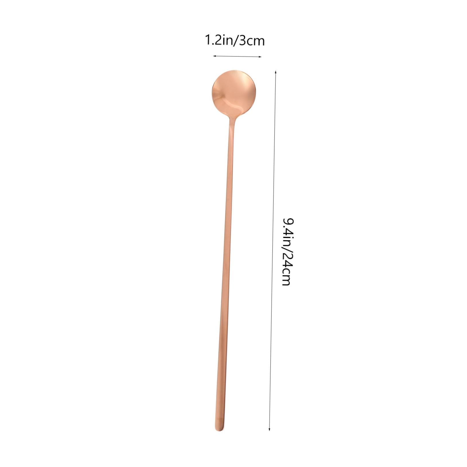 KICHOUSE Long-handled Stirring Spoon 2pc Stainless Steel Dessert Spoons Elegant for Tea Coffee