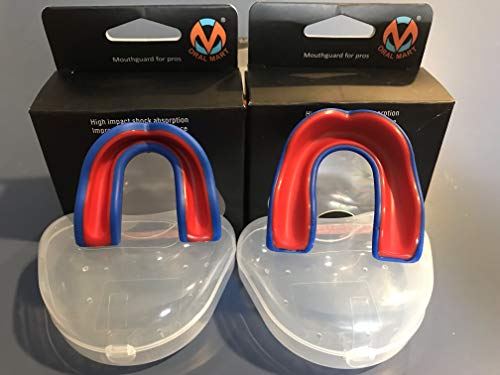 Oral Mart Blue/Red Adult Mouth Guard - Adult Sports Mouth Guard for Karate, Boxing, Sparring, Football, Field Hockey, BJJ, Muay Thai,Soccer, Rugby, Martial Arts - Thumbnail 4