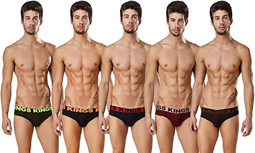 Image of SAFESHOP - Men's Cotton Briefs - 100% Cotton Men's Brief Inner Elastic Under wear Combo Pack of 4 (Colour May Vary)-Model - 222