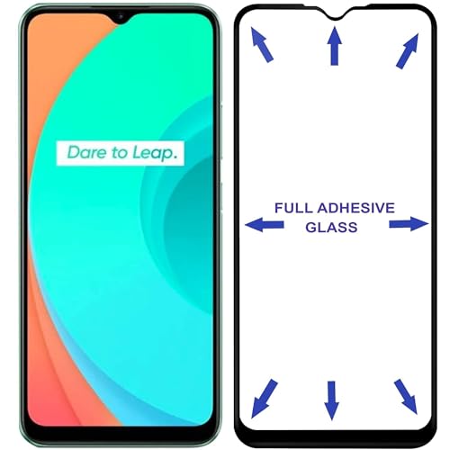 Image of HD Tempered Glass Screen Protector Compatible For Realme C35, Realme C31 With Edge To Edge Coverage And Easy Installation Kit