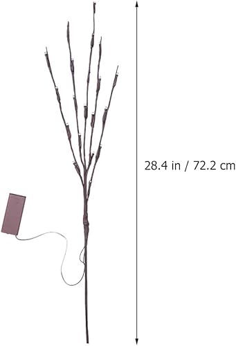 Miniatura 2 de Paquete de 3 luces LED de ramas iluminadas para jarrón, ramas de sauce, ramas iluminadas, árbol artificial, luces decorativas para decoración del