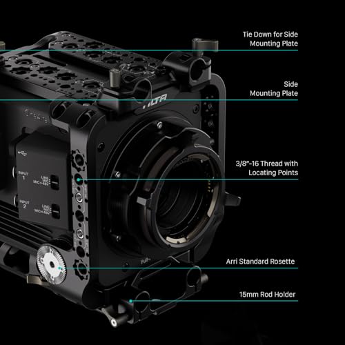 Ficha técnica Tilta BURANO Jaula completa para cámara compatible con Sony BURANO jaula Sony CineAltaB con mango superior placa base LWS de 15 mm y soporte de varilla de 15 mm ESR-T18-FCC-A - Fernando Cortés