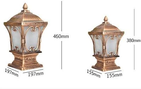 TQXDD Vintage European Retro Victorian Glass Lamppost Lamp Traditional Antique Outdoor Waterproof Table Lamp Garden Lamp Street Lamp E27 Decorative Lighting Villa Courtyard Column Lamp Pathway photo 3