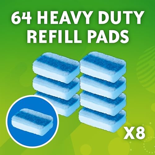 Image of Scrubbing Bubbles Toilet Bowl Wand Cleaner Refills, Fresh Brush Heavy Duty Cleaner Toilet Refill Pads, Removes Limescale & Odors, Citrus Scent, 8 Count (Pack of 8)