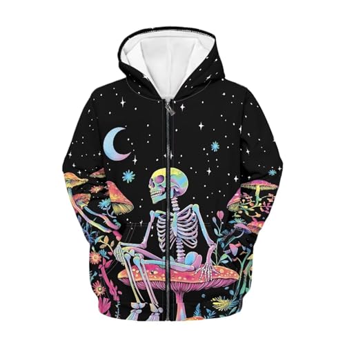 Image of Unisex Zipper Sweatshirt Boys Girls Hooded with 2 Pocket Pullover Hoodies for 6-16Y Kids