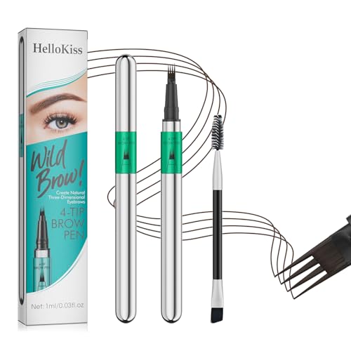 Cilrofelr Tattoo Peel Off Eyebrow Gel, Easy Tattoo Brow Peel Off Gel, Last Up to 3 Days, Waterproof, Transfer-proof, For Fuller & Defined Looking Brows, Dark Brown (2 Pack)