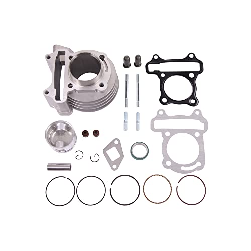 WOOSTAR 47mm Cylindre Complet à Gros Alésage Assemblée Remplacement pour Moteur GY6 4 Temps Taotao 49cc 50cc ATV Scooter 139QMA 139QMB