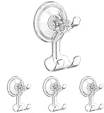 🎀【Gran Capacidad de Carga】Ulinek colgador ventosa de pared su carga máxima es 5kg. Ganchos ventosa es muy económico y práctico y con un estilo moderno. Ganchos ventosa tiene muchas ventajas, tales como anti-humedad, anti-agua, movible y reutilizable. La fuerte succión de ventosa se puede evitar el deslizamiento, Hay dos ganchos para colgar el bola de baño o la toalla de la ducha. Hace el cuarto de baño limpiado y ordenado.